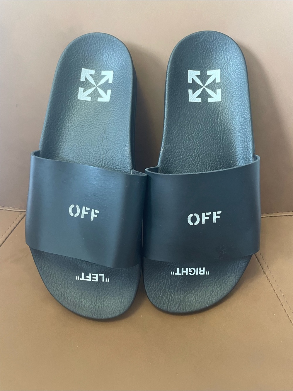 Off-White Black 'OFF' Slide Sandals with Arrow Logo